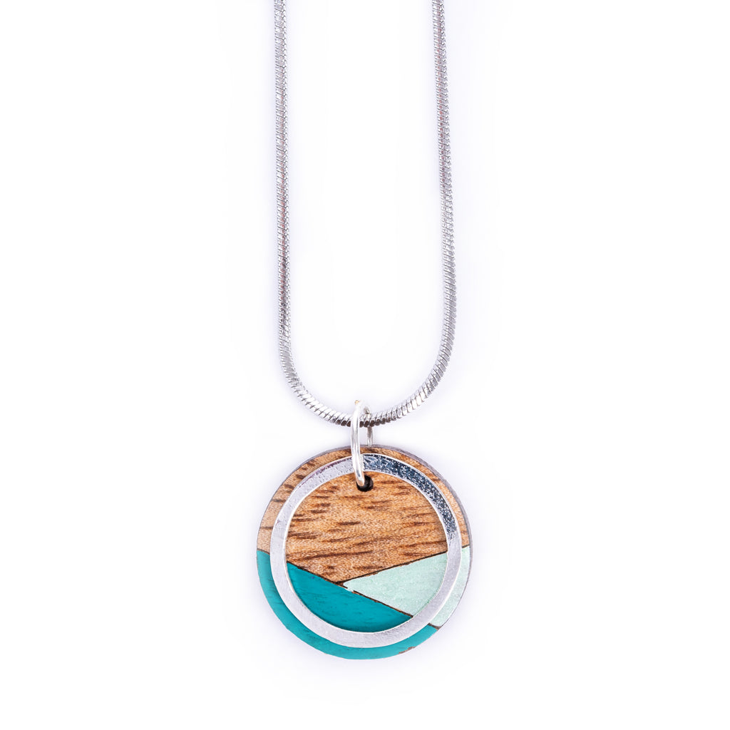 Conture Recycled Wood Silver Necklace (6 Colours available)