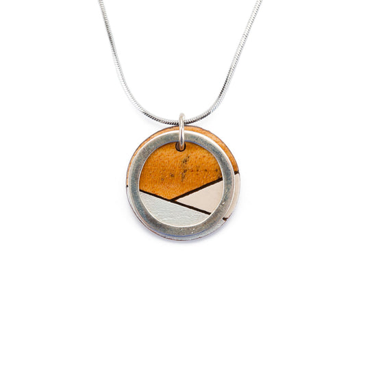 Conture Recycled Wood Silver Necklace (6 Colours available)